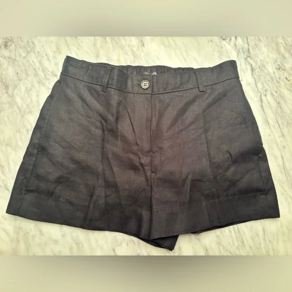 J Crew black 3” 100% linen Harbor shorts size S NWT - Picture 4 of 6